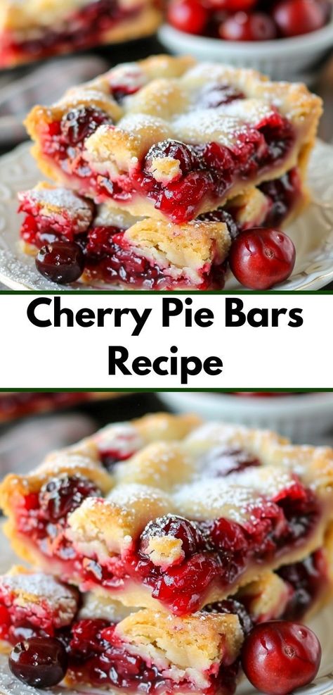 Looking for cherry recipes? Our cherry pie bars recipe is a standout! With a straightforward cherry pie filling recipe, it's one of the best summer dessert recipes and dessert recipes easy to make. Enjoy today! Fruit Bar Ideas, Cherry Pie Filling Recipe, Cherry Pie Bars Recipe, Cherry Pie Filling Recipes, Pie Bars Recipe, Cherry Pie Bars, Cherry Bars, Cherry Pie Recipe, Pie Bar Recipes