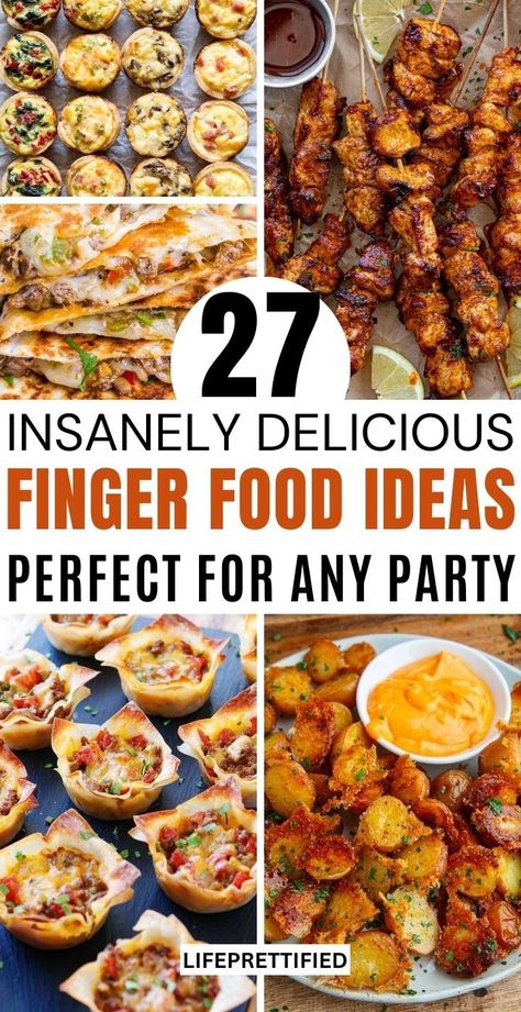 27 Crowd-Pleasing Party Food Ideas That Are Quick and Easy!! Party food for a crowd, party snacks, appetizer recipes for party, easy party food ideas, party foods, last minute appetizers, finger food ideas Appetizer Recipes For Party, Finger Food Buffet, Easy Party Food Ideas, Party Food For A Crowd, Recipes For Party, Finger Food Ideas, Bowl Party Food, Appetizers For A Crowd, Party Food Ideas