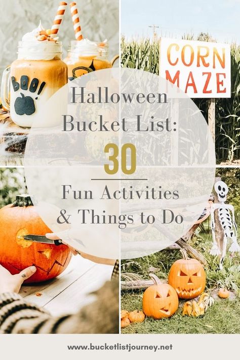 Family Halloween Bucket List, Halloween Must Do List, October To Do List Things To Do, October Things To Do With Kids, October Bucket List For Kids, 30 Days Of Halloween Activities, Bucket List Halloween, October Fun Activities, Halloween Bucket List For Kids