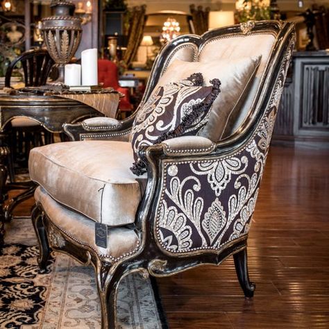 Exclusive Marge Carson Fine Furniture - Linly Designs Refurbished Furniture, Marge Carson Furniture, Poltrona Design, Marge Carson, Popular Diy, Poltrona Vintage, Elegant Chair, Arm Chairs, Chair Upholstery