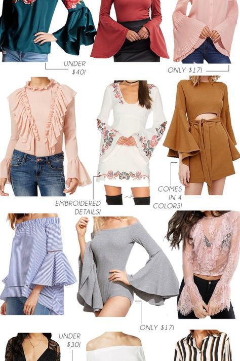 Trend Alert: Bell Sleeves (For the Perfect Transition to Spring!) Bell Sleeve Tops, Store Shelves, Sleeves Designs For Dresses, Ding Dong, Designs For Dresses, Bell Sleeve Dress, Fashion Chic, The Sound, Everyday Style