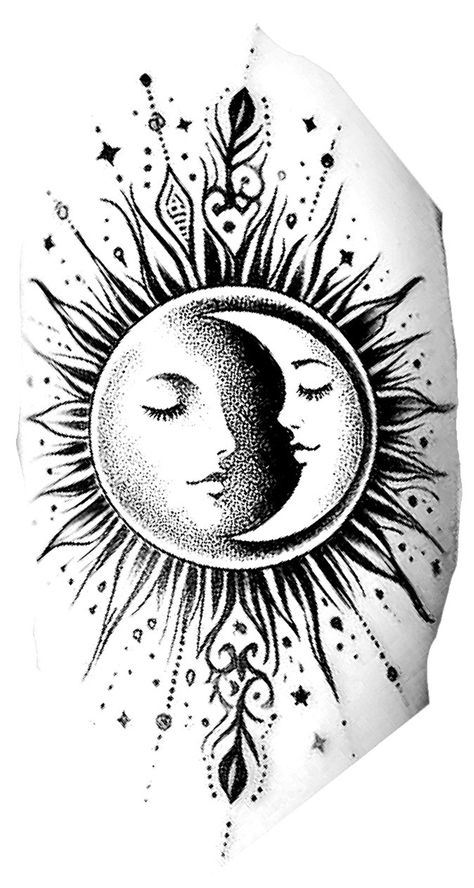 Tattoo Sol E Lua, Moon Star Tattoo, Luna Tattoo, Stars Tattoo, Cool Wrist Tattoos, Star Tattoo, Sun Moon Stars, Female Tattoo, Tat Ideas