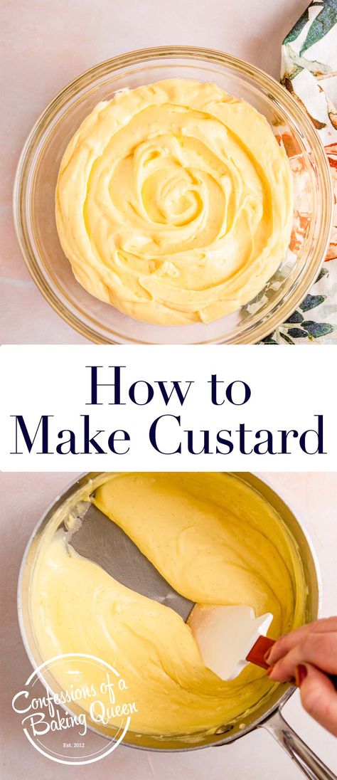 Cold Custard Recipe, Orange Custard Cake, How To Make Egg Custard, Vanilla Cream Cheese Custard, Best Vanilla Custard Recipe, Eclair Custard Filling, Set Custard Recipe, Fruit Custard Cake, How To Make Vanilla Custard