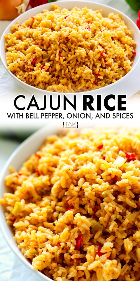 Cajun Rice Recipe, Rice Recipes Side, Rice Dishes Recipes, Cajun Rice, Rice Side Dish Recipes, Creole Cooking, Cajun Dishes, Rice Side, Dirty Rice