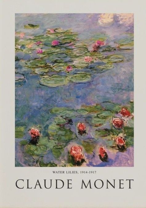 Water Lilies, Claude Monet, Fine Arts, Vase, Canvas, Water, Art