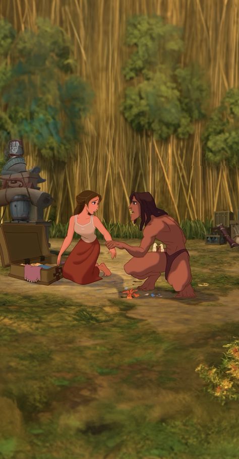 Tarzan Wallpaper, Tarzan Wallpapers, Tarzan Aesthetic, Disney Tarzan Wallpaper, Tarzan Background, Jane Tarzan, Tarzan And Jane Fanart, Tarzan And Jane Wallpaper, Jane And Tarzan