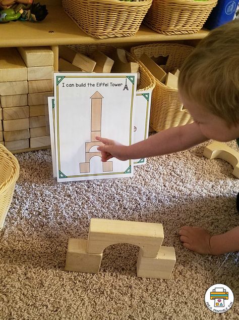 Construction Lesson Plans Preschool, Preschool Building Activities, Preschool Block Area, Construction Activities Preschool, Block Center Preschool, Construction Theme Preschool, Landmarks Around The World, Preschool Construction, Building Blocks Design