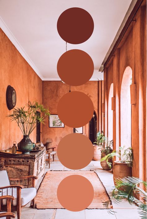 Terracotta Color Palette Terracotta Family Room, Burgundy Terracotta Color Palette, Deep Terracotta Walls, Terra Cotta Furniture, Color Scheme Terracotta, Rust Terracotta Color Palette, Terracotta Color Palette Bathroom, Desert Palette Colour Schemes, Terracotta Brown Color Palettes