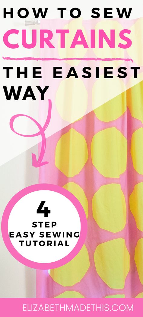 How To Sew Curtains, Kids Window Treatments, Sewing Beginners, Curtain Sewing Pattern, Sew Curtains, Step By Step Sewing, Curtain Tutorial, Baby Room Curtains, Make Curtains