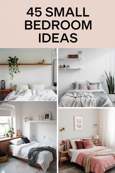 45 Small Bedroom Ideas That Maximize Coziness and Function Smaller Bedroom Ideas Layout, Small Bedroom With Books, Small Bedroom Flooring Ideas, 11m2 Bedroom Ideas, Making A Small Bedroom Look Larger, Simple Bedroom Ideas For Small Rooms For Couples, Bedroom Small Space Ideas, 9sqm Bedroom, Make Small Bedroom Look Larger