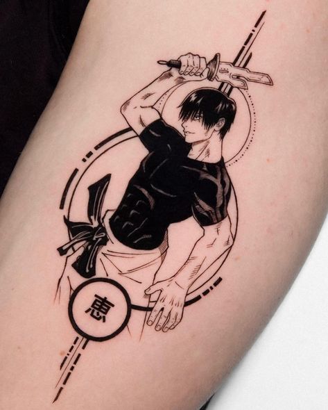 Marco Sperlich • Tattoo | Toji Fushiguro • 伏黒甚爾 done at @denkmal_tattoo Next Guest Spots Stuttgart • May 21 - May 24 Munich • Jun 3 - Jun 8 Hamburg • Jun 11 -… | Instagram Emo Tattoos, Small Girly Tattoos, One Piece Tattoos, Naruto Tattoo, Clever Tattoos, Toji Fushiguro, Pieces Tattoo, Tasteful Tattoos, Leg Tattoo Men