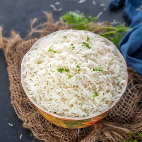 Cook Rice In Instant Pot, Instant Pot Basmati Rice, Rice In Instant Pot, Basmati Rice Recipe, Vegetarian Biryani, Bharta Recipe, Basmati Rice Recipes, Instant Pot Quinoa, Chickpea Coconut Curry