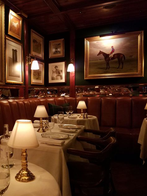 The Polo Bar – The Feathered Equestrian Dining Room Wall Art Ideas, Room Wall Art Ideas, Evermore Aesthetic, Polo Bar, Taylor Swift Evermore, Main Dining Room, Manhattan Restaurants, Bar In Casa, Jazz Bar