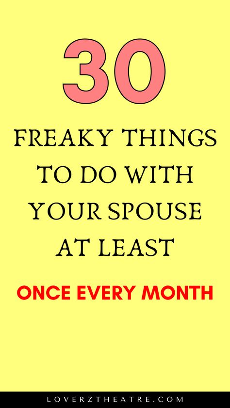 Are you looking for bucket list of couples that are insanely fun? Need inspiration on what to do with your spouse to boost intimacy in your marriage? In this post, you will learn daily habits of happy couples who are deeply in love, cute things to do for your husband, and romantic things to do with your husband everyday. See these marriage advice on 30 freaky things to do with your spouse at least once every month Small Things To Do For Your Husband, Fun Things To Do With Your Husband Date Nights, Things To Do With Your Husband At Home, Relationship Things To Do, Romantic Things To Do With Your Boyfriend, Fun Recipes To Make With Your Boyfriend, Spontaneous Things To Do With Husband, Honey Do List Ideas, Spicy Bucket List