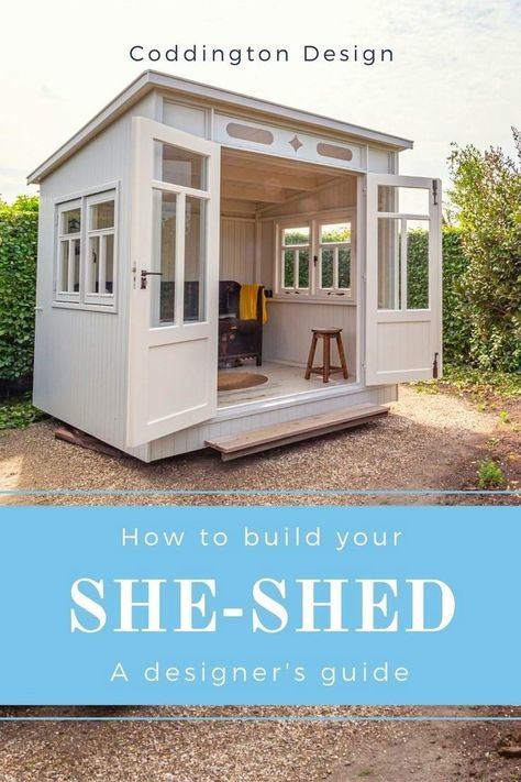 Office Sheds Backyard, Home Office Art Studio, Diy She Shed, Mini Shed, She Shed Office, She Shed Interior, Office Shed, Shed Office, Backyard Getaway