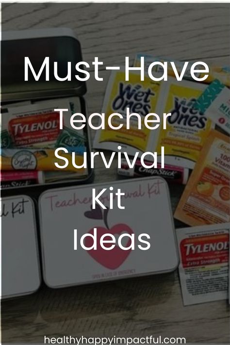 Show your appreciation to teachers by gifting them a thoughtful teacher survival kit! Assist your favorite teacher in gearing up for the new school year ahead or surprise them with a token of gratitude with these ideas that will bring smiles throughout the year. Give the invaluable gift of support and care with a teacher's survival kit - simple, yet meaningful. Click to grab the free printable tag! Teacher Care Package Ideas, Teacher End Of Year Survival Kit, Teacher Survival Kit Gift Christmas, Teacher Survival Kit Gift Ideas, First Day Of School Survival Kit Teacher, Teacher Emergency Kit Gift, Teacher Survival Kit Free Printable, New Teacher Survival Kit, Teacher Survival Kit Ideas