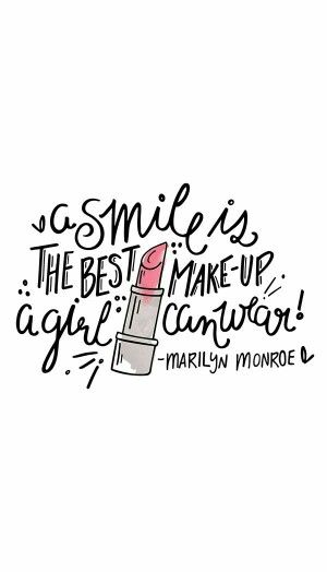 I wear no makeup but I'm sure to wear a smile daily... Marilyn Monroe Quotes, Makeup Quotes, Celebration Quotes, Visual Statements, Beauty Quotes, Cute Quotes, The Words, Great Quotes, Beautiful Words