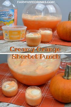 Orange punch can be the sweet combination of orange sherbet, vanilla ice cream with orange Hawaiian Punch and a bit of Sprite to give it a little fizz to create this fun creamy orange sherbet punch. #Sherbet #PunchRecipes #OrangeFood #OrangeTheme #Halloween Orange Sherbet Punch, Orange Punch Recipes, Creamsicle Milkshake, Sherbet Punch Recipes, Sherbet Punch, Orange Punch, Orange Outfits, Party Punch Recipes, Halloween Punch