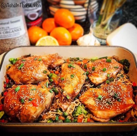 Ginger Orange Chicken Thighs – Ash's In The Kitchen Orange Chicken Thighs Recipe, Orange Chicken Thigh Recipe, Orange Chicken Thighs, Citrus Chicken Recipes, Tangerine Chicken, Keto Prep, Asian Chicken Thighs, Orange Glazed Chicken, Chicken Thighs In Oven