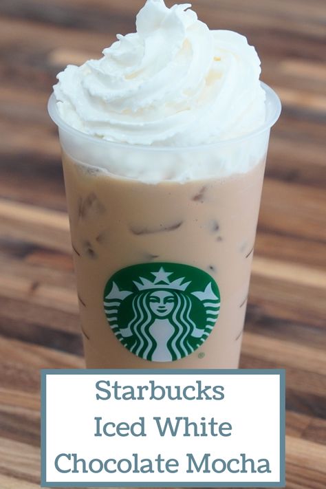 Learn how to make Starbucks White Chocolate Mocha at home. Its so EASY and you'll save so much money! Starbucks Iced White Mocha At Home, Iced White Chocolate Mocha At Home, White Chocolate Mocha Starbucks Recipe, Iced White Mocha Starbucks, Iced White Chocolate Mocha Starbucks, White Chocolate Mocha At Home, Chocolate Iced Coffee Recipe, Sugar Free Iced Coffee, Starbucks White Chocolate