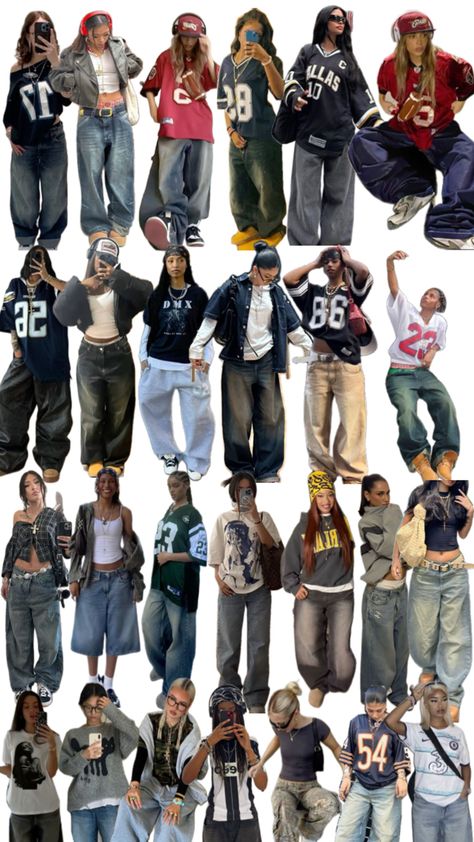 2k Style Outfits, 00s Fashion Women, Streetwear Concert Outfit Ideas, Streetwear Y2k Aesthetic, Y2k Highschool Outfits, Outfits Inspo Streetwear, Street Fashion Mood Board, Baggy Army Pants Outfit, Streetwear Wardrobe Essentials