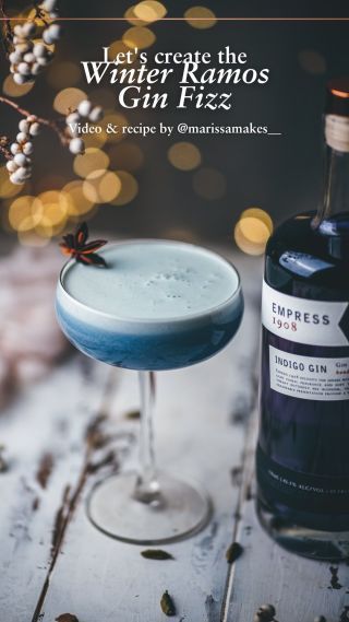 Empress 1908 Gin - Cocktails Recipes for Everyone Festive Gin Drinks, Fancy Gin Cocktails, Ramos Gin Fizz Recipe, Gin Martini Recipes Dirty, Gin Cocktails Winter, Gin Cocktails Christmas, Indigo Gin Cocktails, Gin Winter Cocktails, Christmas Cocktails Gin