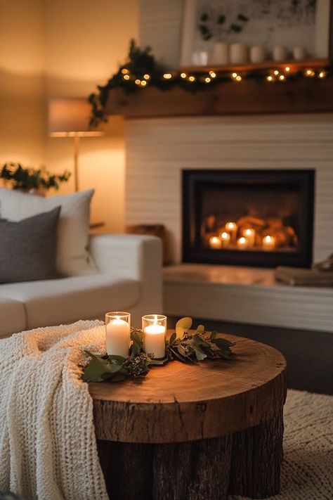 "Bring the warmth of Hygge into your living room! 🛋️🔥 Perfect for a space that’s all about comfort, coziness, and happiness. 🌟✨ #HyggeInspiration #CozyLivingRoom #ScandiStyle" Cosy Living Room Aesthetic, Hygge Aesthetic Living Room, Fireplace Aesthetic Cozy, Cozy Life Aesthetic, Cozy Evening Aesthetic, Hygge Winter Decor, Cozy Hygge Living Room, Cozy Townhouse, Cosy Home Ideas