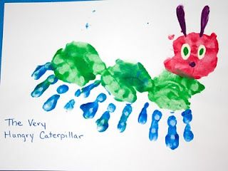 Hand Print Art, Footprint Crafts, Story Activities, Spring Craft, Handprint Craft, Footprint Art, Handprint Crafts, The Very Hungry Caterpillar, Daycare Crafts