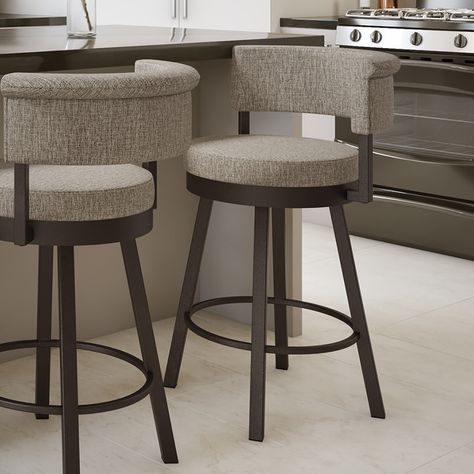 Wayfair Counter Stools, Black And Cream Bar Stools, Bar Height Swivel Stools With Backs, Island Chairs Counter Stools Modern, Swivel Stools For Kitchen Island, Bar Stools Kitchen Island Swivel, Metal Counter Stools, Island Stools, Island Chairs