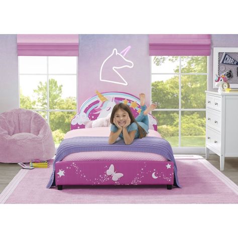 Delta Children Unicorn Upholstered Twin Bed, Pink - Walmart.com Jojo Siwa Room Decor Ideas, Jojo Siwa Bedroom, Jojo Siwa Bedroom Ideas, Jojo Siwa Room, Upholstered Twin Bed, Picnic Table With Umbrella, 3 Shelf Bookcase, Xmas Toys, 10 Birthday