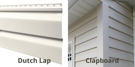 Dutch Lap Siding Exterior, Dutch Lap Vs Clapboard Siding, Clapboard Siding Exterior, Vynal Siding, Dutch Lap Vinyl Siding, Clapboard House, Dutch Lap Siding, Siding Styles, Clapboard Siding