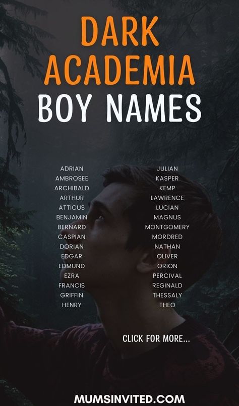 Academia Username Ideas, Academia Usernames, Dark Academia Usernames, Academia Names, Dark Academia Boy, Academia Boy, Dark Academia Names, Boy Name Meanings, Names For Girls