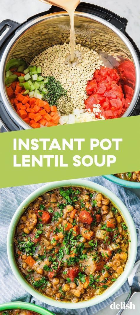 Instant Pot Lentil Soup, Soup Winter, Vegan Instant Pot Recipes, Espresso Recipes, Lentil Soup Recipe, Vegan Worcestershire Sauce, Instant Pot Soup, Instant Pot Dinner Recipes, Best Vegan Recipes