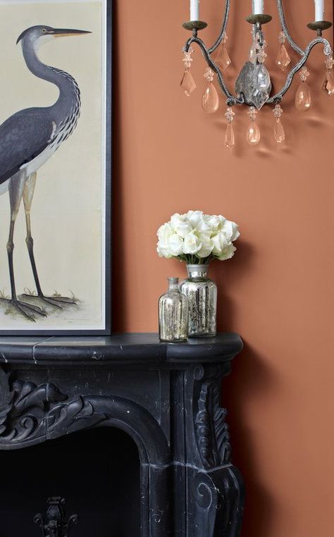 Trend Alert! Terracotta is Back, but is it Timeless? Terra Cotta Paint Color, Classic Interior Decor, Terracotta Paint, Summer Color Trends, Fall Living Room Decor, Fall Living Room, Dark Interiors, Boho Interior, Classic Interior