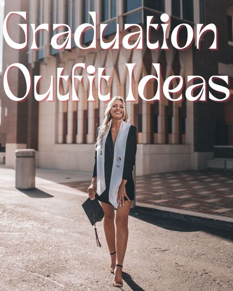 2023 Graduation Dress Ideas, Graduation Dress Winter College, What To Wear On Graduation Day, Graduation Celebration Outfit, Graduation Outfit Masters Degree, Graduation Wear Outfit Ideas, Graduation Outfit Ideas Graduate School, Outfits To Wear Under Graduation Gown, Dresses Under Graduation Gown