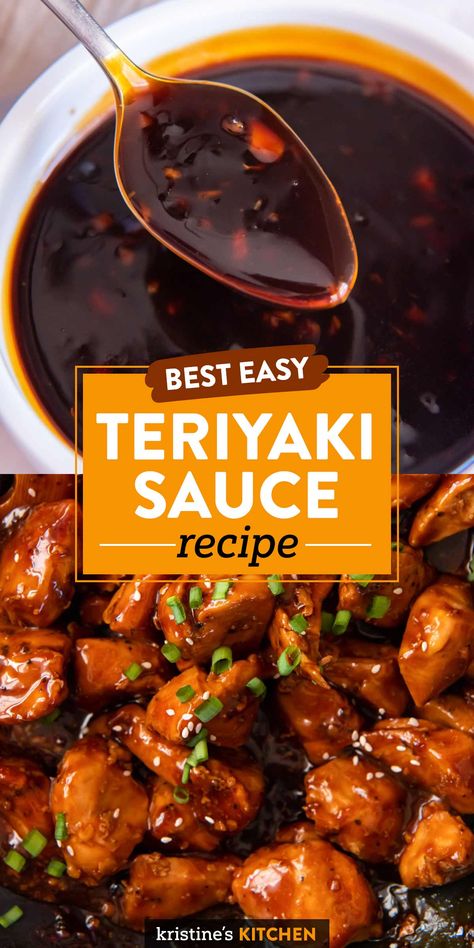 Easy Teriyaki Sauce, Easy Teriyaki Sauce Recipe, Best Teriyaki Sauce, Teriyaki Sauce Recipe, Teriyaki Recipe, Thanksgiving Menu Ideas, Homemade Sauce Recipes, Chinese Cooking Recipes, Vegetarian Thanksgiving