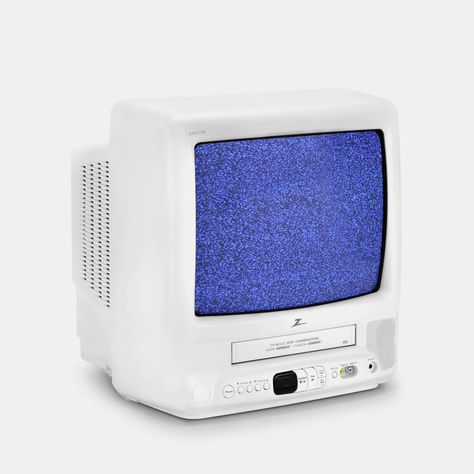 Zenith White CRT TV and VCR Television Retro Technology, Crt Tv, Vhs Player, White Tv, Wall Plug, Classic Films, Tv Videos, Retro Gaming, How To Know