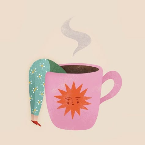 Wednesday Mood, Instagram Illustration, Coffee Drawing, Coffee Illustration, Coffee Poster, Arte Inspo, Dessin Adorable, Coffee Art, Pin It