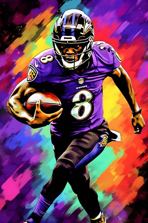 Lamar Jackson Baltimore Ravens NFL Poster American Football Print, Sports Gift for him, Man Cave Decor, Sports Digital Print Lamar Jackson Wallpaper, Demetrius Johnson, Baltimore Ravens Wallpapers, Lamar Jackson Ravens, Nfl Poster, Raven Decor, Nfl Art, Nfl Ravens, Looney Tunes Wallpaper