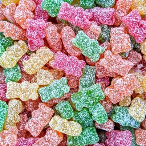 Sour Gummy Bears, Fun Sleepover Games, Candy Room, Sleepover Games, Pick And Mix, Genetically Modified, Vegan Sweets, Citric Acid, Gummy Bears