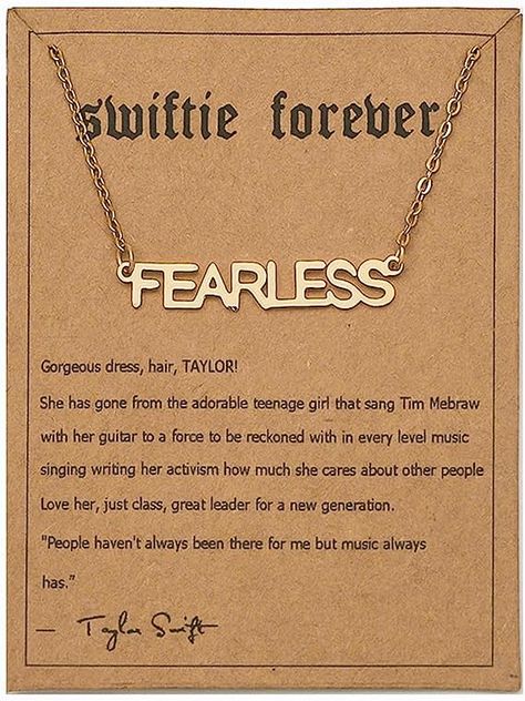 Taylor Swift necklace made of quality stainless steel, Hypoallergenic, Safe to wear even on sensitive skin. Taylor Swift Necklace, Eras Tour Concert Outfit, Taylor Swift Eras Tour Concert, Fearless Necklace, Ts Eras, Lover Reputation, Taylor Swift Merchandise, Taylor Swift Fearless, Music Sing