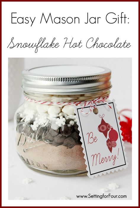 Jar Food Gifts, Hot Chocolate In A Jar, Chocolate Jar, Mason Jar Gifts Diy, Mason Jar Gift, Mason Jar Christmas Gifts, Hot Cocoa Gift, Diy Hot Chocolate, Diy Jar