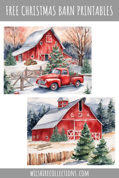 Free Christmas barn printable Christmas Images Free Clip Art, Christmas Papers Printable Free, Free Christmas Images Printable, Free Christmas Printables Vintage Clip Art, Vintage Christmas Prints Free Printable, Christmas Clip Art Free Printables, Christmas Prints Free Printable, Decoupage Vintage Printables Free, Free Vintage Christmas Printables