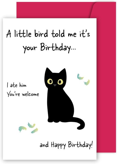 Amazon.com : TMTECHJS Funny Cat Birthday Greeting Cards Cute Greeting Cards Funny Gifts For Couples Best Greeting Cards : Office Products Birthday Cards For Dads Funny, Cute Cat Birthday Cards, Cute Card Ideas For Mom, Cat Pun Birthday Card, Funny Cards For Friends Birthday, Birthday Cute Drawings, Funny Handmade Birthday Cards, Cat Birthday Party For Cats, Birthday Card Ideas For Mom Homemade