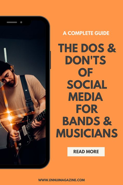 Social media is essential for bands and musicians in today’s digital age. Social media provides a platform for artists to connect with their fans, promote their music, and build their brand.  Through social media, bands and musicians can share their music, promote upcoming shows and tours, and share behind-the-scenes content, providing a glimpse into their lives and creative process. Band Promotion Ideas, Band Social Media Post, Social Media For Musicians, Music Promotion Ideas, Band Social Media, Musician Marketing, Musician Branding, Instagram Content Calendar, Music Branding