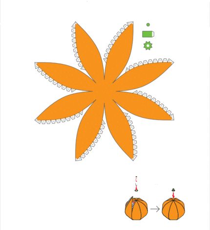 Orange 3d Templates, Paper Fruit, Cardboard Sculpture, Preschool Arts And Crafts, Pumpkin Crafts, Paper Crafts Diy Tutorials, Fall Diy, Preschool Art, Paper Toys