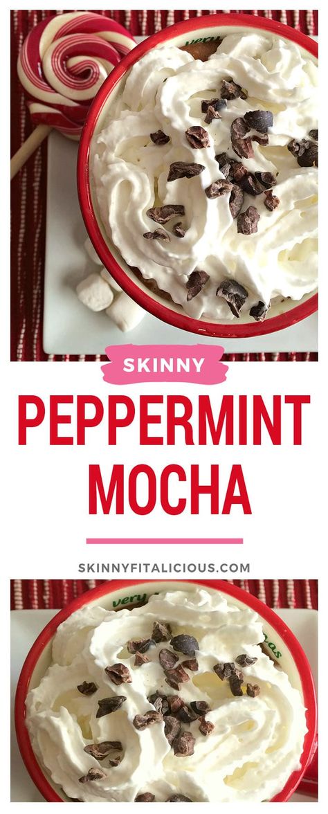 Peppermint Mocha Starbucks, Low Calorie Paleo, Peppermint Mocha Recipe, Mint And Chocolate, Starbucks Peppermint Mocha, Peppermint Recipes, Vegan Hot Chocolate, Keto Eating, Healthy Starbucks