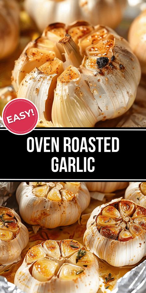 Oven Roasted Garlic is delicious and goes with everything. Roasting a clove of garlic mellows the flavor, making it the perfect spread or topping. Whole Garlic Roasted, Toasted Garlic Cloves, Bake Garlic Cloves, Roasted Garlic In Oven, How To Roast Garlic In The Oven, Oven Roasted Garlic Cloves, Roast Garlic In Oven, Roasted Garlic Spread Recipe, Moon Recipes