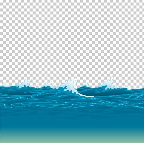 Ocean Vector Art, Calm Cartoon, Ocean Cartoon, Sea Cartoon, Ocean Vector, Ocean Png, Water Cartoon, Waves Cartoon, Water Png