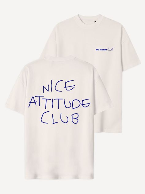 This oversized T-shirt is the perfect piece to add to your casual wardrobe. It's made from soft cotton and features a relaxed fit. Pair it with jeans and sneakers for a laid-back look. #niceattitudeclub #oversizedtee . #Minimalist_Tshirt_Design #Graphic_Shirt_Design #T-shirt_Print_Design #Shirt_Drawing Simple Tshirt Design, Minimalist Tshirt Design, Graphic Shirt Design, Shirt Drawing, Minimalist Shirts, Tshirt Printing Design, Tshirt Design Inspiration, Shirt Design Inspiration, Club T Shirt